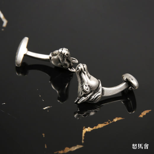 古银色奔马袖扣 商品图1