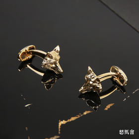 镀金狐狸袖扣