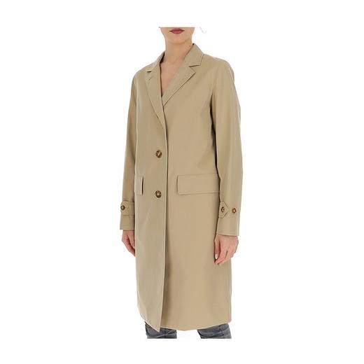 BURBERRY 巴宝莉 女士蜂蜜棉质华达呢实验中长款风衣 卡其色 8015485 A1366 商品图2