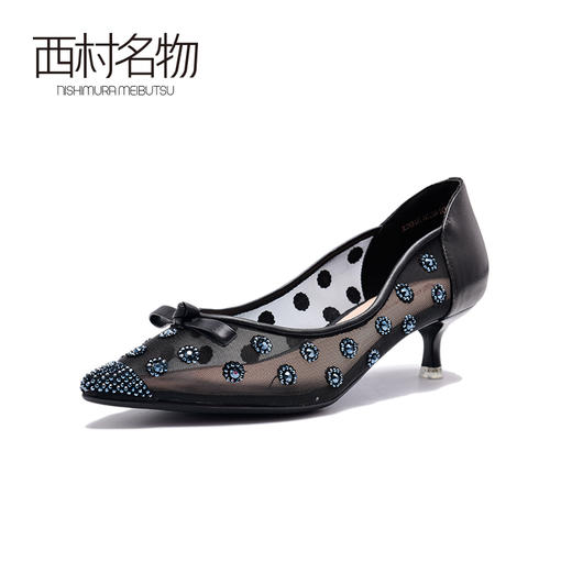 西村名物仙女风网纱尖头高跟鞋X20AE10261 商品图2