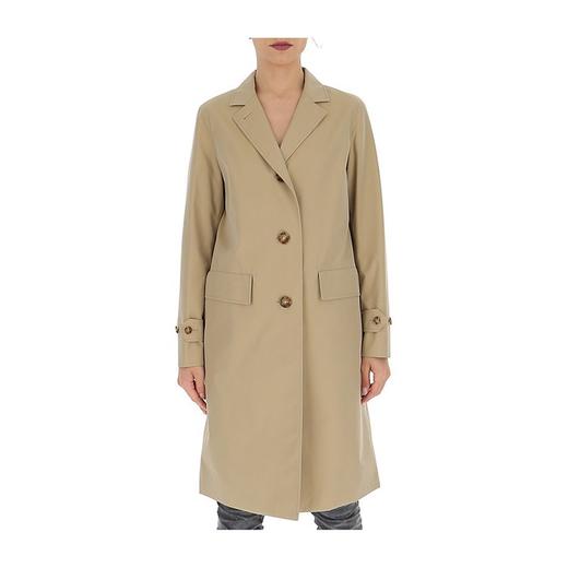 BURBERRY 巴宝莉 女士蜂蜜棉质华达呢实验中长款风衣 卡其色 8015485 A1366 商品图0