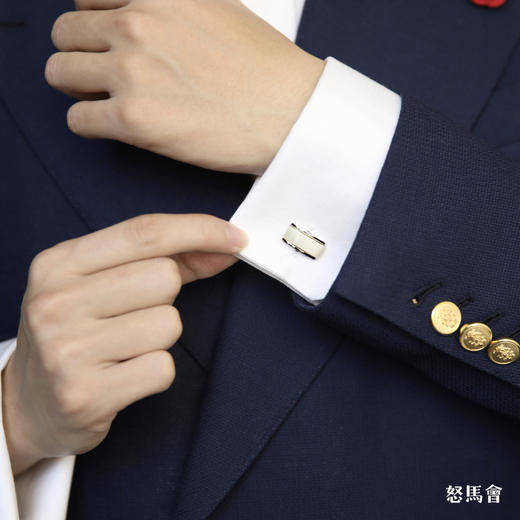 长方形天然深海贝母袖扣 商品图5