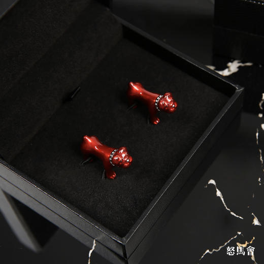 红釉斗牛犬袖扣 商品图4