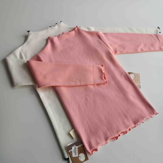 【迎开放日 腾坑位】厚棉 T 半高领打底衫 女童的打底衫 单穿 配裙装 提前备 全棉T恤 商品图0