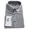 Marco Azzali 白色黑竖条纹长袖衬衫 C3515300 商品缩略图0
