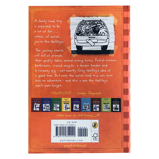 进口英文原版 Diary of a Wimpy Kid 9小屁孩日记系列The long haul儿童英语故事童书小学生漫画课外读物 Jeff Kinney杰夫金尼图书 商品图2