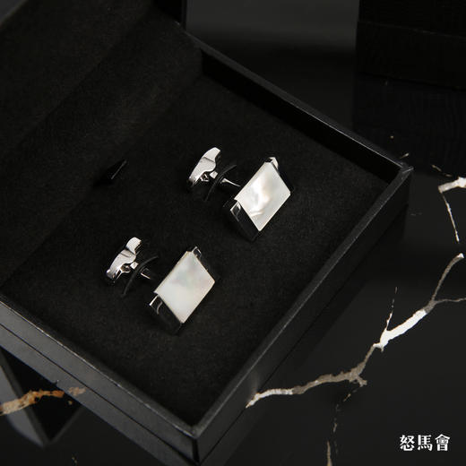 长形天然深海贝母袖扣 商品图4