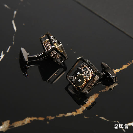 枪灰方形机芯袖扣 商品图1