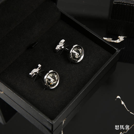 香槟色施华洛世奇水晶袖扣 商品图4