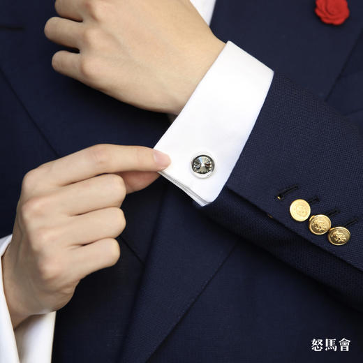 香槟色施华洛世奇水晶袖扣 商品图5