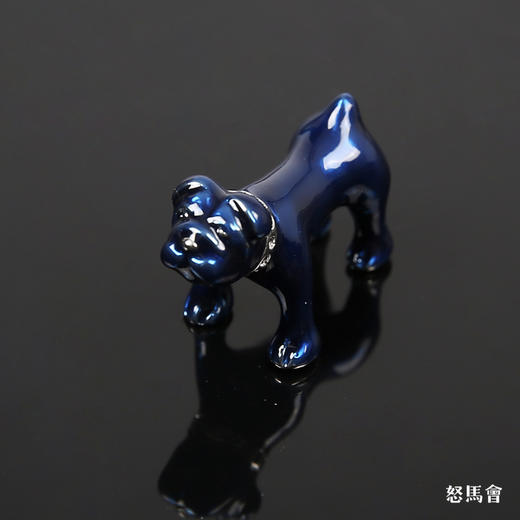 蓝釉斗牛犬袖扣 商品图2