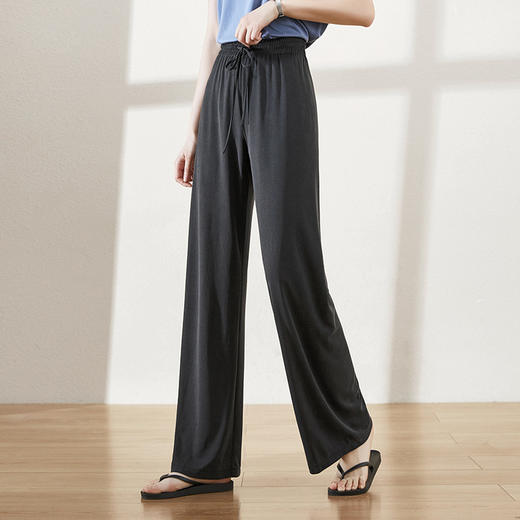 MQ-FYB云朵裤夏季薄款宽松直筒显瘦拖地冰丝阔腿长裤YY 商品图1