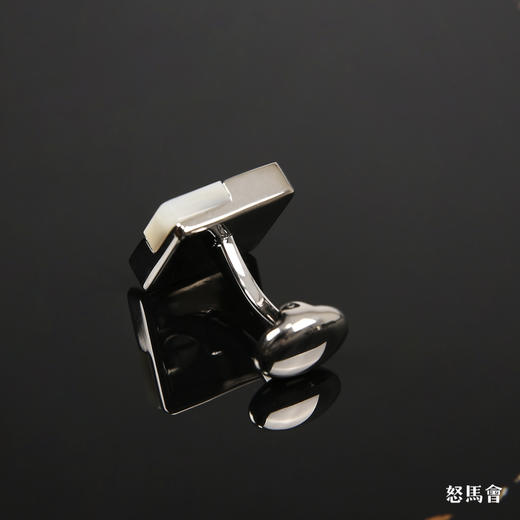 方形镀白金天然深海贝母袖扣 商品图3