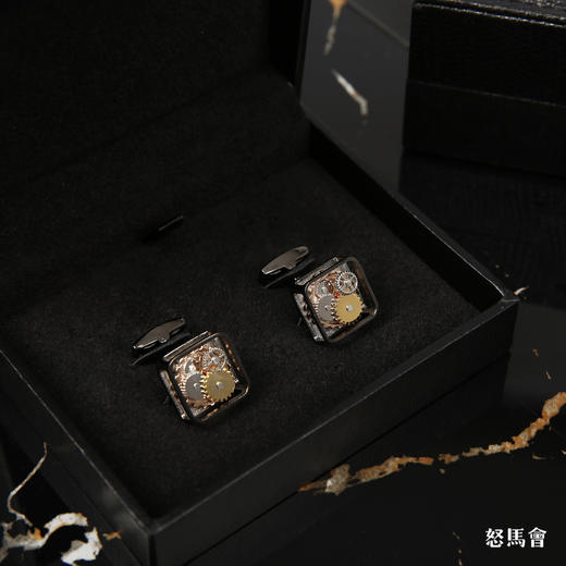 枪灰方形机芯袖扣 商品图4