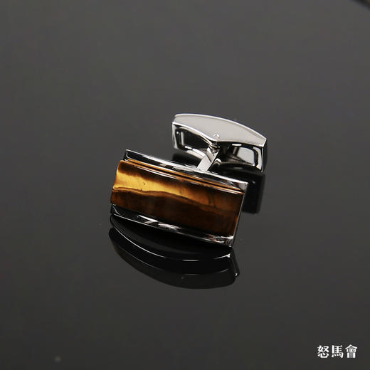 长形虎石袖扣 商品图2