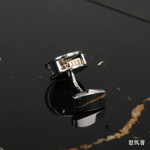 镀金/白金圆形机芯袖扣 商品图3