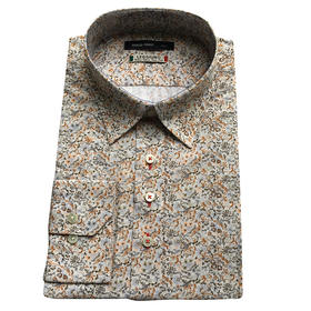 Marco Azzali 花色LEGGIUNO长袖衬衫 C3121800