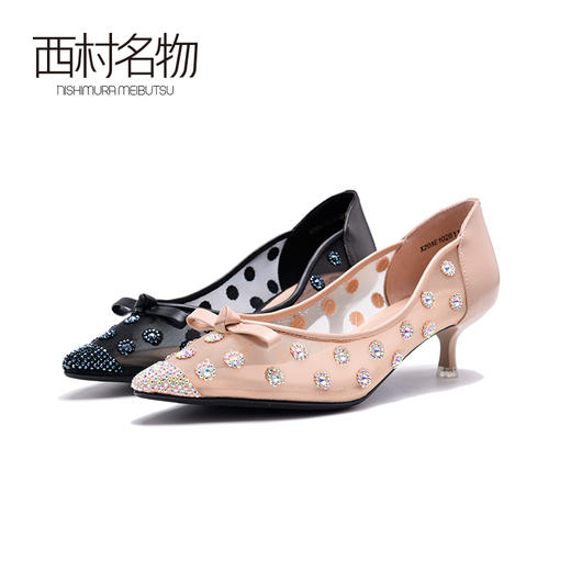 西村名物仙女风网纱尖头高跟鞋X20AE10261 商品图0