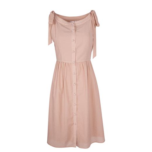 欧芮儿夏装新款蝴蝶结钉珠裙无袖衬衫连衣裙女中长款a字裙子8XLA11602 商品图4