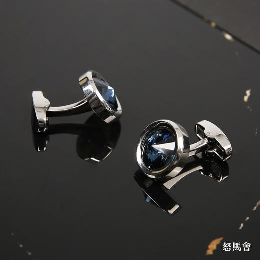 星空蓝施华洛世奇水晶袖扣 商品图1