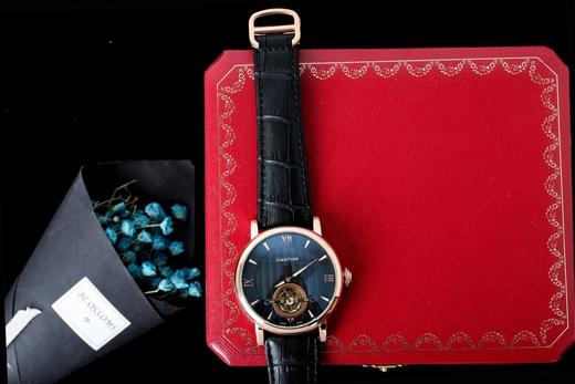 卡地亚-Cartier优雅男士腕表 全自动机械机芯，316精钢表壳，矿物质水晶镜面 进口小牛皮皮带 商品图0