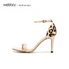westory2020新款豹纹高跟凉鞋女细跟纯色性感甜美女鞋W29BG60011 商品缩略图2