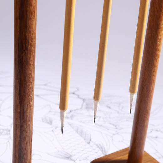 【桔舍】黑尖勾线笔工笔画专用毛笔瘦金体书法国画花鸟人物山水 商品图1