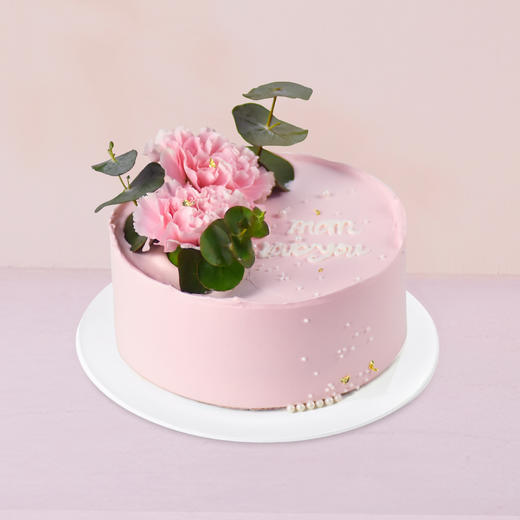 【花漾】动物奶油、新鲜水果+纯草莓果肉果酱、原味蛋糕胚，鲜花康乃馨；送给最美的妈妈~ 商品图0