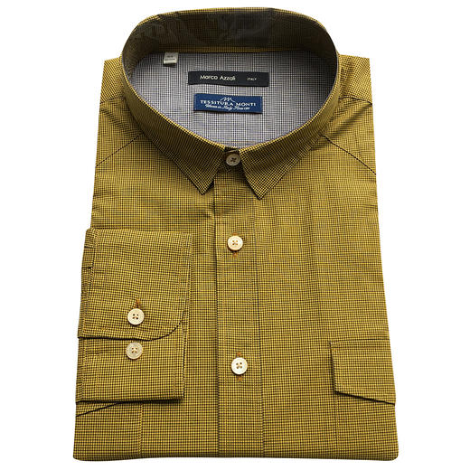 Marco Azzali 黄色长袖衬衫 C3513800 商品图0