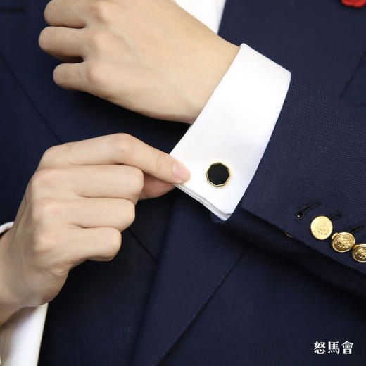 八角形黑玛瑙袖扣 商品图4