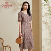 乔万尼夏装新款女桑蚕丝连衣裙时尚气质收腰显瘦碎花真丝长裙ES2E138 商品缩略图2