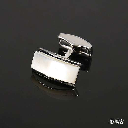 长方形天然深海贝母袖扣 商品图2