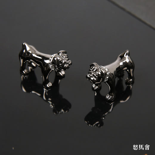 枪灰斗牛犬袖扣 商品图1