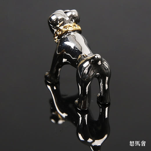 镀白金斗牛犬袖扣 商品图3