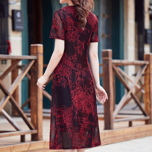 MQ-A215夏季新款阔太太气质高贵长款洋气连衣裙YY 商品图4