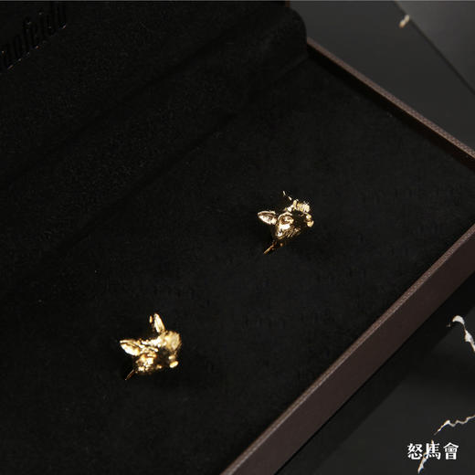 镀金狐狸袖扣 商品图4