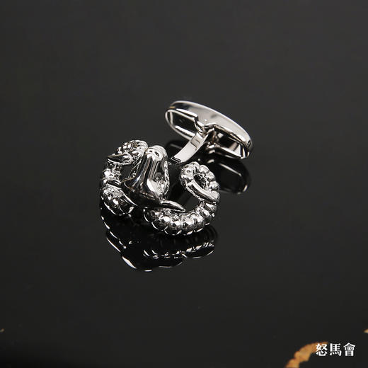 镀白金盘羊袖扣 商品图2