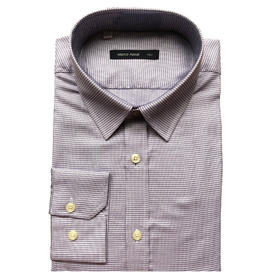 Marco Azzali 红色提花长袖衬衫 C3302A00