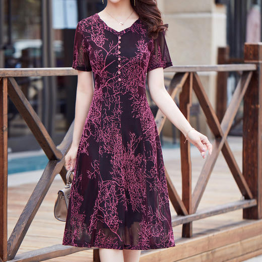 MQ-A215夏季新款阔太太气质高贵长款洋气连衣裙YY 商品图1