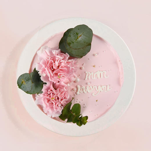 【花漾】动物奶油、新鲜水果+纯草莓果肉果酱、原味蛋糕胚，鲜花康乃馨；送给最美的妈妈~ 商品图1