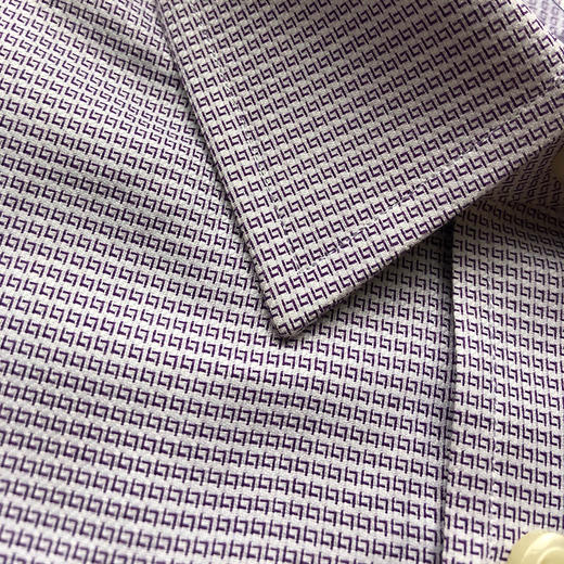 Marco Azzali 红色提花长袖衬衫 C3302A00 商品图1