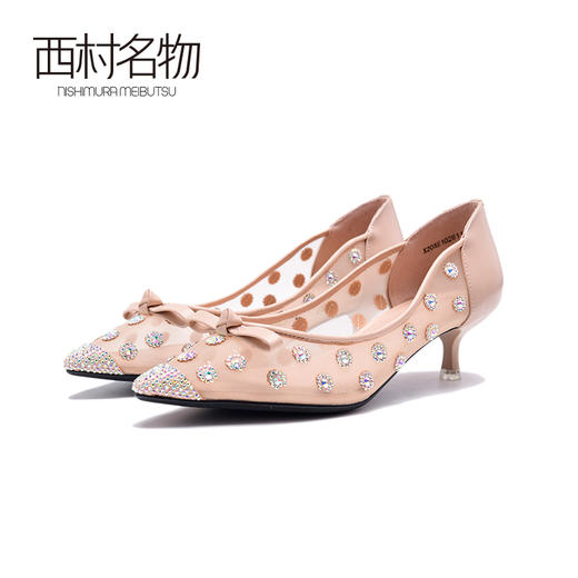 西村名物仙女风网纱尖头高跟鞋X20AE10261 商品图1