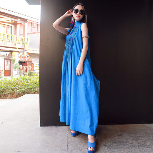 青衣白马民族风连衣裙| 云南土布面料 | 现货 商品图7