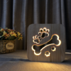 新奇特创意台灯 3d小夜灯 实木镂空雕刻LED灯 商品缩略图0