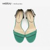 westory2020新款高跟凉鞋女细跟甜美复古风蛇皮纹单鞋W29BG60071 商品缩略图1