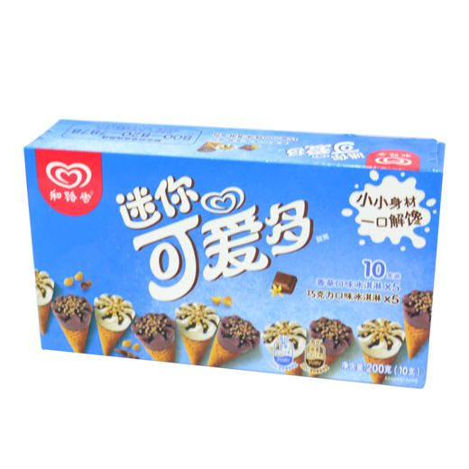 和路雪迷你可爱多甜筒香草&巧克力口味冰淇淋200g 商品图0