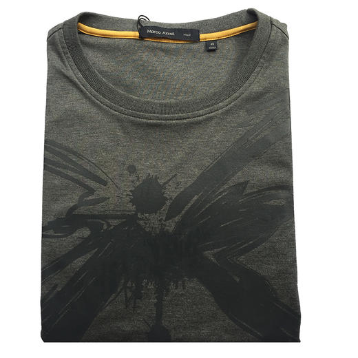 Marco Azzali 深灰色蝴蝶胶印圆领T恤 T3503400 商品图0