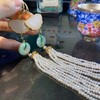 惊艳了时光！纯天然蝴蝶花纹和田玉翡翠平安扣天然珍珠流苏耳环 精品荟萃 秀雅如兰 可做耳环挂坠 极具古中国风情 商品缩略图6