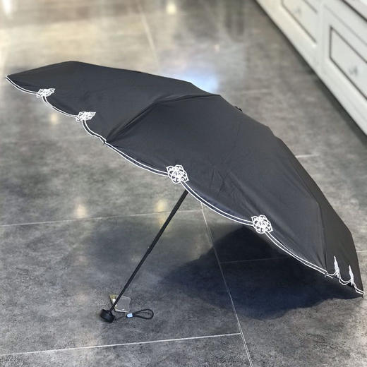 YOPOTA/优品堂“纯真海洋”纯色绣花晴雨两用遮阳伞雨伞 商品图3