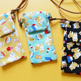 HUGOJIRO竖版手机斜挎包风の花小柴富士山